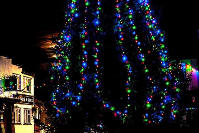 Market Rasen's Christmas tree. Photo: Frederick D Rowlands
