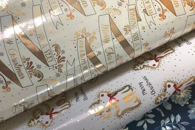 Glittery or shiny wrapping paper and cards are not recyclable.
