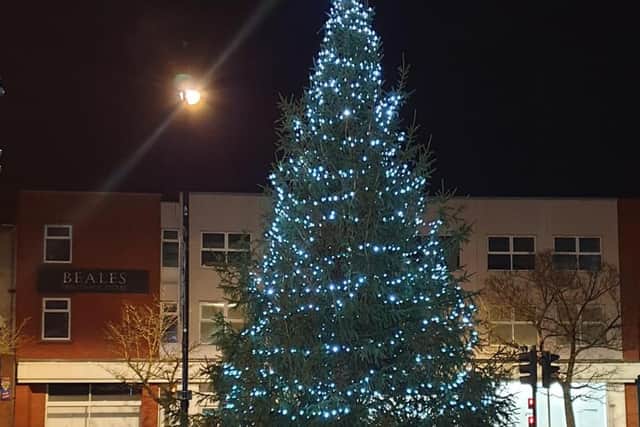 There was no big switch-on of the town tree this year to avoid crowds, but it is still hoped shoppers will enjoy it.