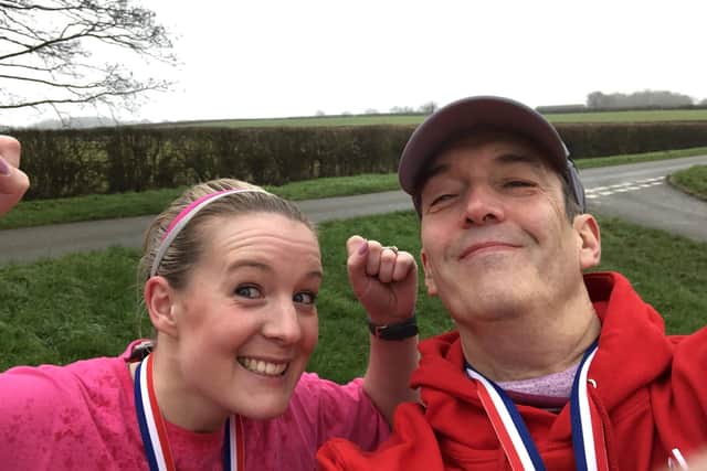 Sarah Steele and Philippe Leroy complete their marathon effort at Rauceby. EMN-200612-171645001