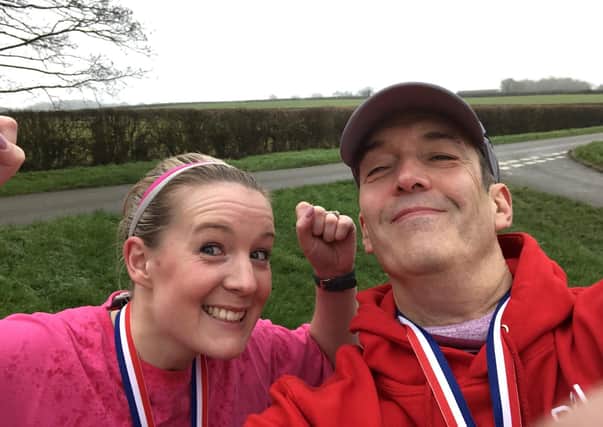 Sarah Steele and Philippe Leroy complete their marathon effort at Rauceby. EMN-200612-171645001