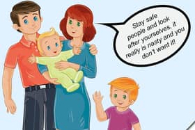 The image posted with the story of the family on Facebook