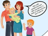 The image posted with the story of the family on Facebook