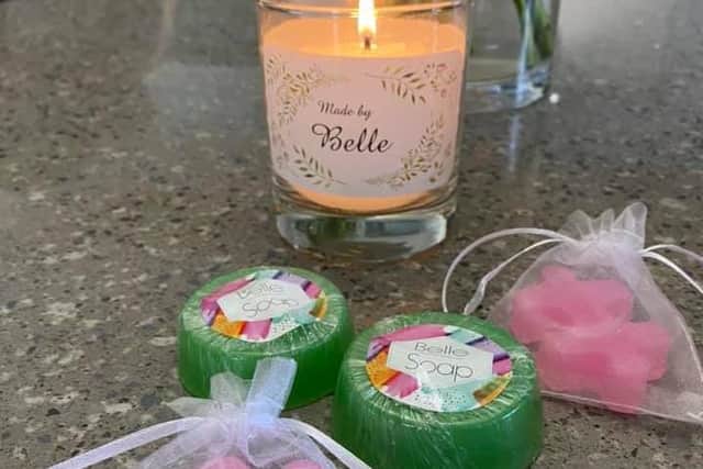 Belle's soaps and candles were a huge hit.