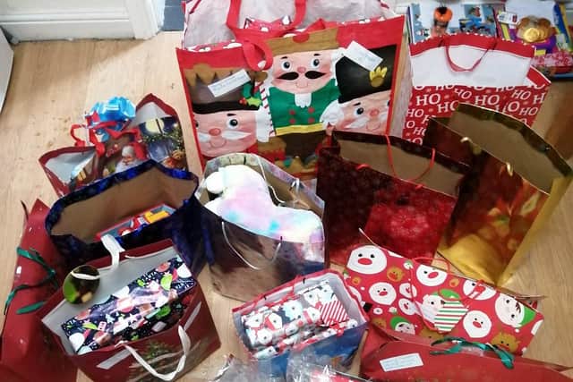 Some of the festive donations given to the Sutton on Sea & Mablethorpe Baby Bank.
