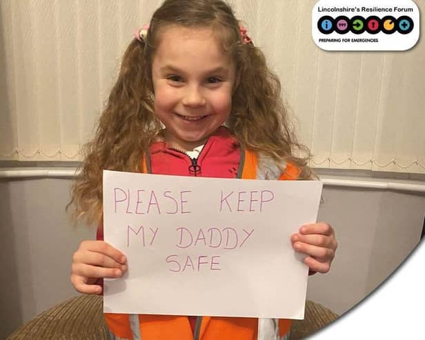Rosalie with her message
