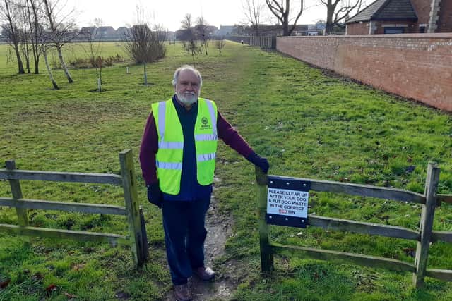 Councillor Neil Taylor the entrance to the public path EMN-201012-144815001