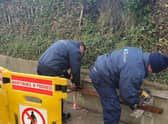 BID Rangers working on the benches in Chapel St Leonards.