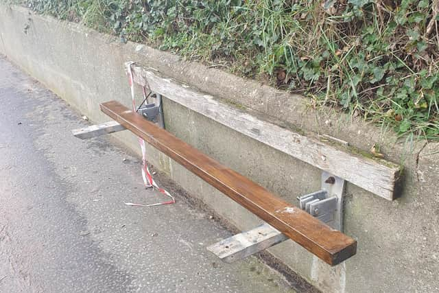 Benches along the seafront are being refurbished.