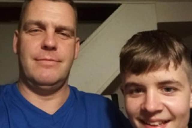 Roberts with his dad
