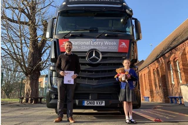 Headteacher Graeme Wright with Willow Wheeler.