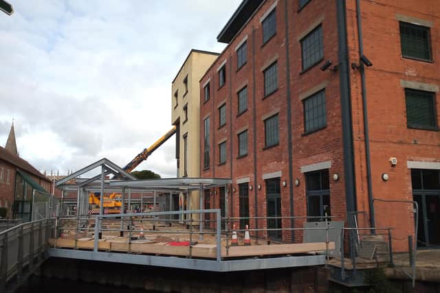 The ongoing extension works to the NCCD in Sleaford. EMN-201214-193952001