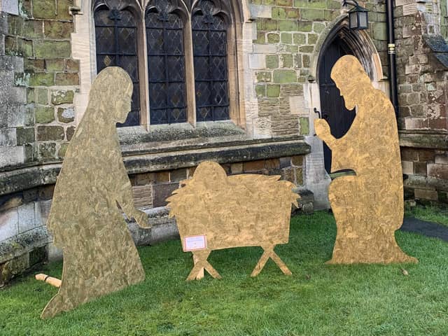 The Nativity scene in St Mary’s Churchyard