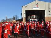 Traditionally the annual  Santa Run has started at the Skegness Lifeboat Station. Photo: Barry Robinson.