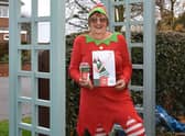 Elfing herself for the Alzheimer's Society. Photo John Edwards