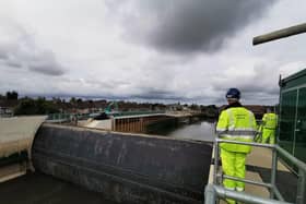 A test closure of the barrier earlier this year