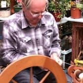 Coun Anthony Brand will be spinning wool in Sleaford Market Place on Friday and Saturday. EMN-201215-172939001