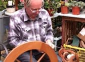 Coun Anthony Brand will be spinning wool in Sleaford Market Place on Friday and Saturday. EMN-201215-172939001