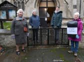 Silk Willoughby Church collecting cheese wrappers and printer cartridges to raise money for a new toilet and servery in the church. L-R Janet Johnson  - church warden, Sue Mathieson - PCC secretary, Lizzie Potter - on-line fundraising organiser and Lavinia Hughson - church member. EMN-201217-091520001