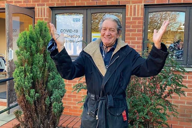 Patrick Mower, 82, at Louth's Covid-19 vaccination site earlier this week.