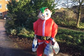 The secret Santa Elf has been spreading cheer in Louth, Horncastle and Skegness.