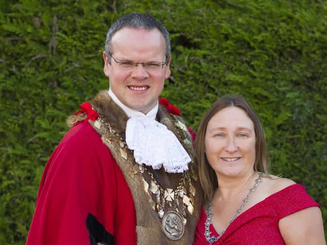 The Mayor and Mayoress of Louth, Councillor Darren Hobson and Sarah-Jayne Hobson.