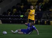 Connor Dimaio in action at the Jakemans Community Stadium. Photo: Oliver Atkin