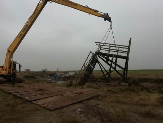 Work being carried out by Gibraltar Point Sailing Club.