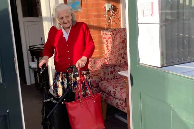 Residents at Westcotes Residential Care Home in South Parade also got a surprise visit by Santa.