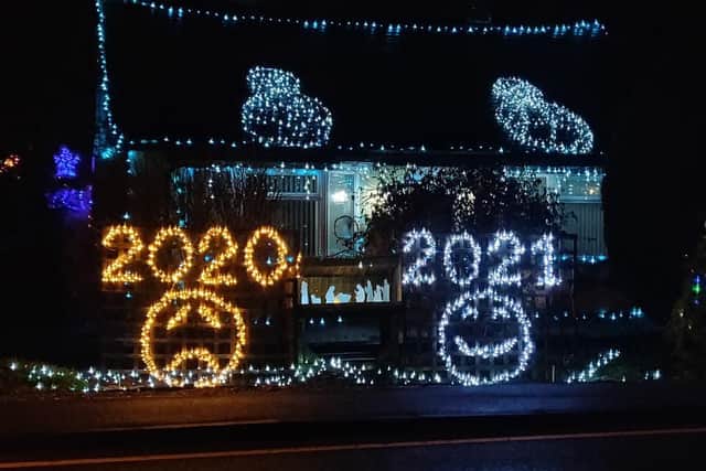 The festive lights display in Hogsthorpe was stunning, including this one welcoming in the New Year.