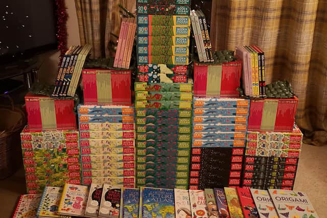 Books and jigsaws gifted