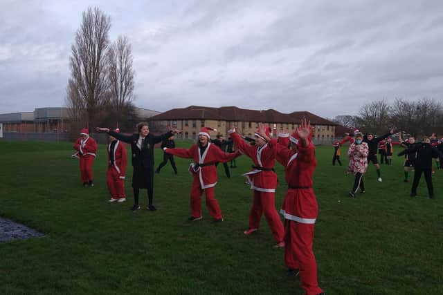 Another scene from the fundraising effort at Skegness Grammar School.