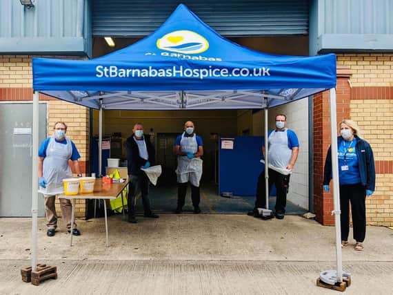 St Barnabas Hospice held a Drive Thru Donations fundraising drive.