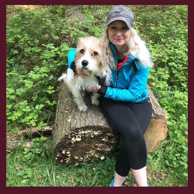 Lucie Mountain and her dog Barney