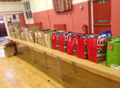 Donations of food for the larder from Martin and Timberland residents that will find their way to those in need in the villages. EMN-211101-152159001
