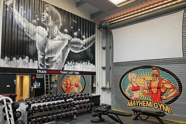 Inside Mayhem Gym.