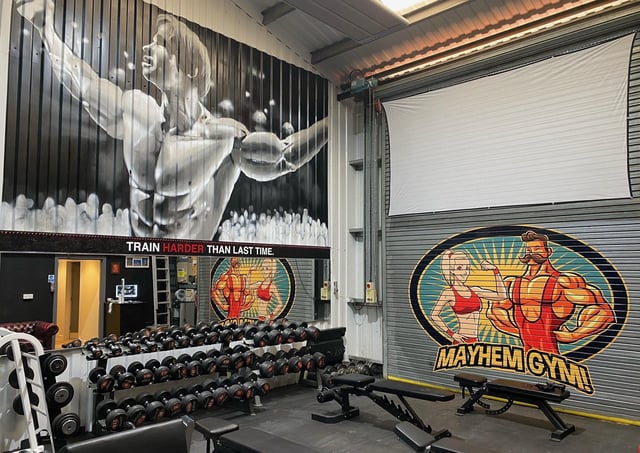 Inside Mayhem Gym.