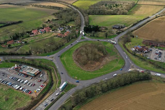 Holdingham Roundabout - improvement works start in February - weather permitting. EMN-210701-173632001
