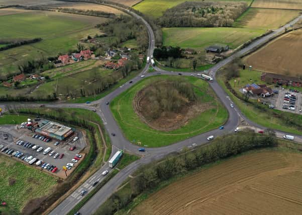 Holdingham Roundabout - improvement works start in February - weather permitting. EMN-210701-173632001