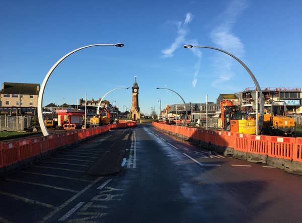 Works in progress along Tower Esplanade in Skegness.