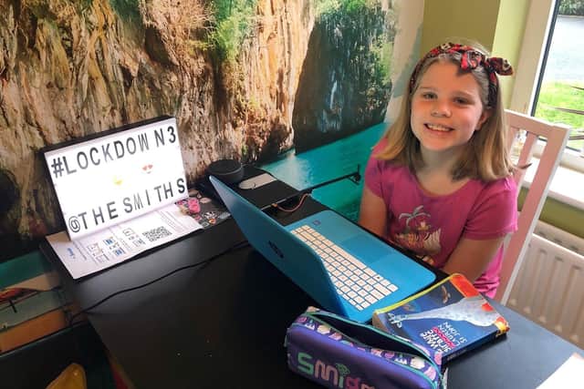 A digital classroom at home set up of another William Alvey pupil. EMN-210901-144811001