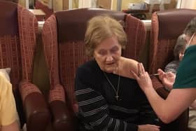 Ashdene care home residents receiving their Covid vaccinations today (Saturday). EMN-210901-181815001