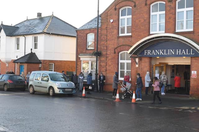 The vaccination rollout at the Franklin Hall in Spilsby.