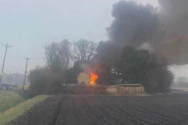 The blaze in the in the Halton Fen area could be seen from miles around.