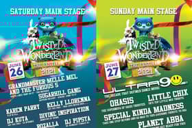 The Main Stage line-ups for the Twisted Wonderland festival.