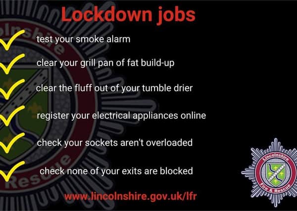Lincolnshire Fire and Rescue Service suggests jobs during lockdown to prevent disasters at home. EMN-211201-163121001