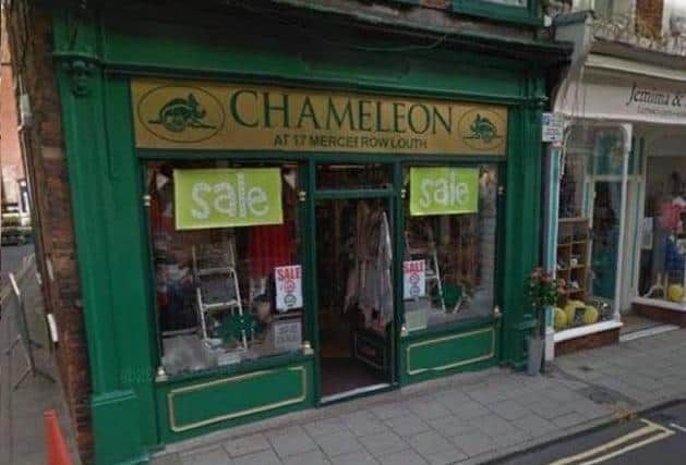 The 'old' shop front at Chameleon in Mercer Row, Louth.