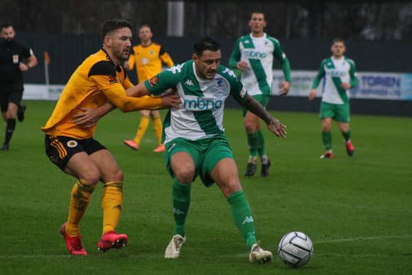 Andi Thanoj injured came off injured during the draw with Chester. Photo: Oliver Atkin