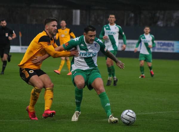 Andi Thanoj injured came off injured during the draw with Chester. Photo: Oliver Atkin