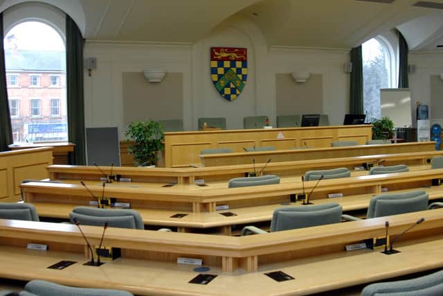 The South Kesteven District Council chamber. EMN-150503-094514001